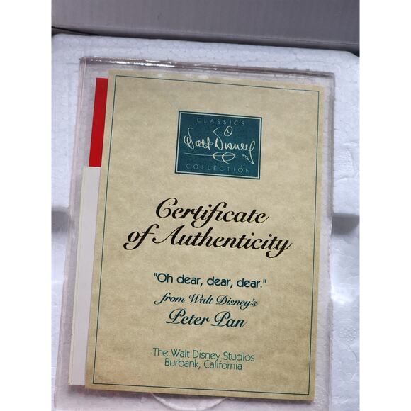 WDCC Peter Pan Mr. Smee Figurine Oh Dear Dear Dear 90s Vintage Retired COA Box - Picture 8 of 16